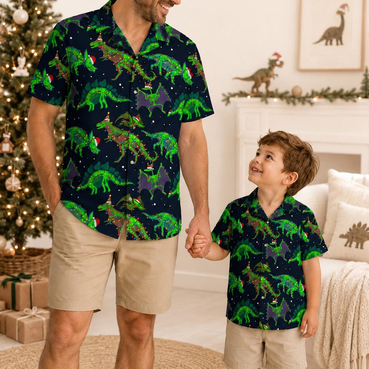 Funny Christmas Dinosaur Festive Holiday – Hawaiian Shirt