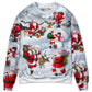 Christmas Santa Snow Mountain Art – Sweater - Ugly Christmas Sweater