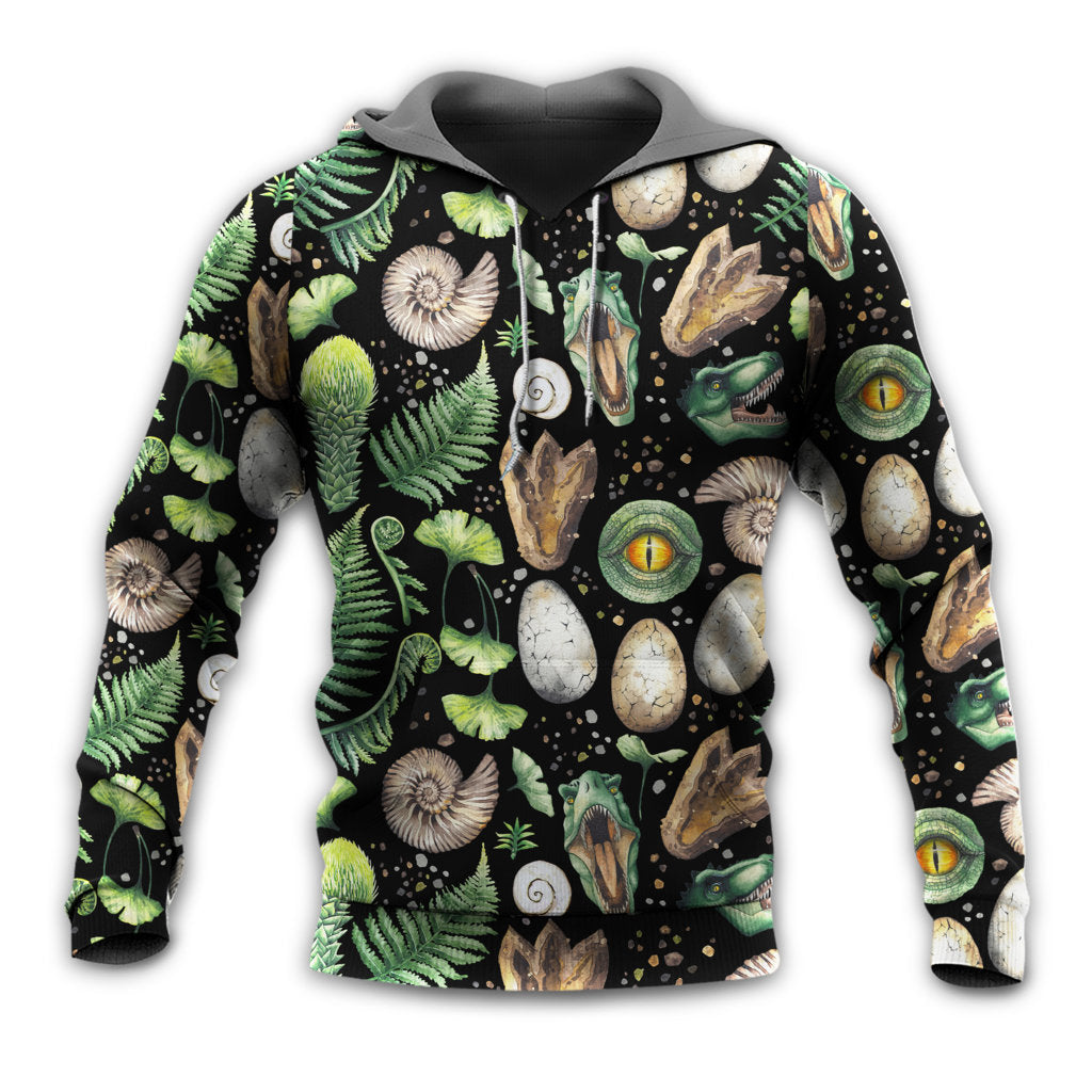Dinosaur Abstract Black Art Style - Hoodie