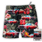 Beach Short / Adults / S Muscle Car Tropical Leaf Custom Photo - Beach Short - Owls Matrix LTD