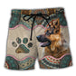 4 / Adults / S German Shepherd My Cool Dog Various Style - Beach Short - Owls Matrix LTD