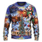 Christmas Santa Reindeer Gift Light Art – Sweater - Ugly Christmas Sweater