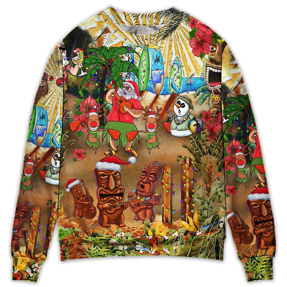 Christmas Mele Kalikimaka Hawaii Style – Sweater - Ugly Christmas Sweater
