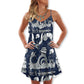 Dragon With Skull Vintage Sea Ship – Women's Summer Sleeveless V-Neck Camisole Dress