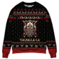 Viking Valhalla Black And Red Holiday – Sweater - Ugly Christmas Sweater