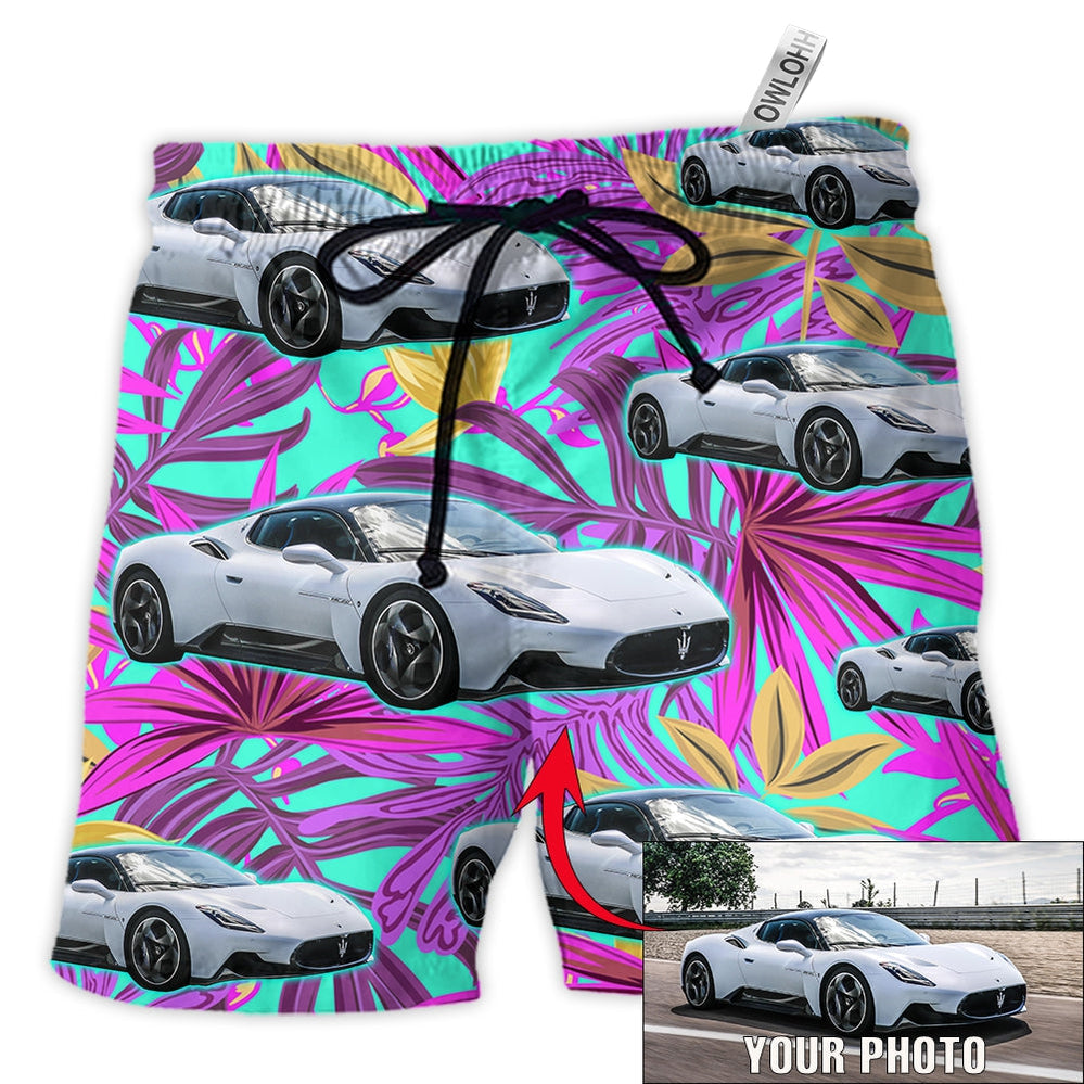 1 / Adults / S Car Various Style Custom Photo - Beach Short - Owls Matrix LTD