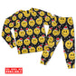 Women / S Christmas Smile Happy Face With Santa Hat - Pajamas Long Sleeve - Owls Matrix LTD