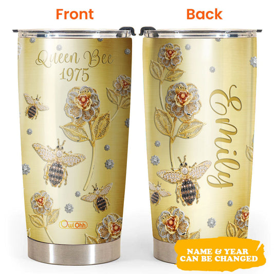 Queen Bee Jewelry Golden Personalized 20 Oz Tumbler