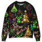 Christmas Neon Tree And Snowman Cool – Sweater - Ugly Christmas Sweater