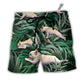 Beach Short / Adults / S Bulldog Yoga Pose Tropical - Beach Short - Owls Matrix LTD