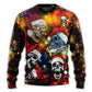 Skull Love Christmas Funny Style – Sweater - Ugly Christmas Sweater
