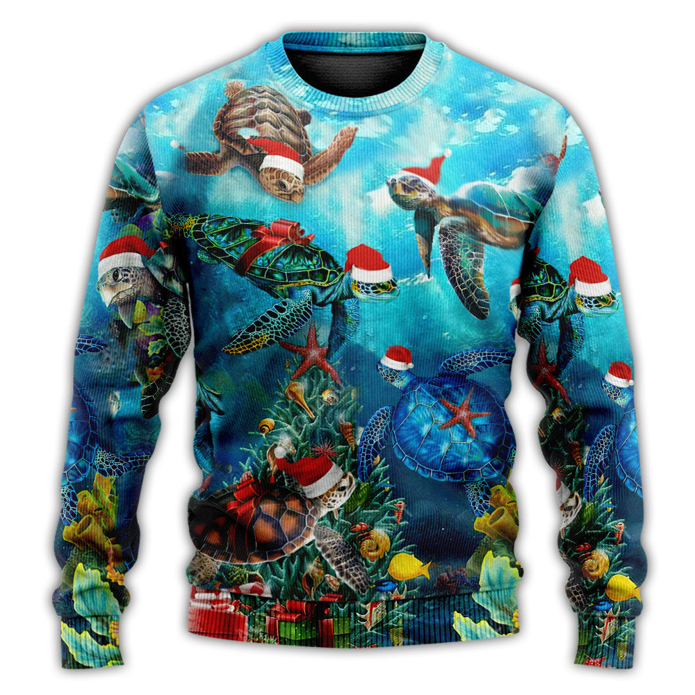 Turtle Love Christmas Ocean Style – Sweater - Ugly Christmas Sweater