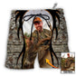 Beach Short / Adults / S Hunting Lover Cool Pattern Custom Photo - Beach Short - Owls Matrix LTD