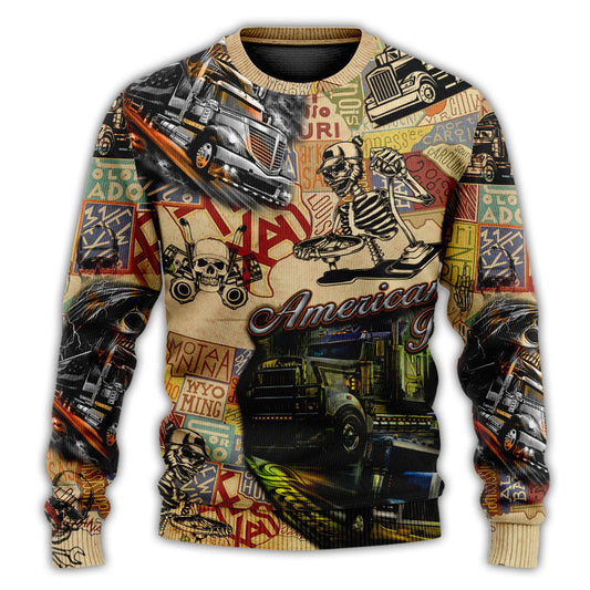 Christmas Retro Dear Santa Truck Style – Sweater - Ugly Christmas Sweater