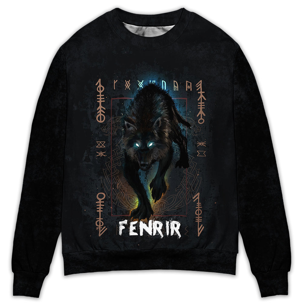Viking Wolf Mythic Power Style – Sweater - Ugly Christmas Sweater