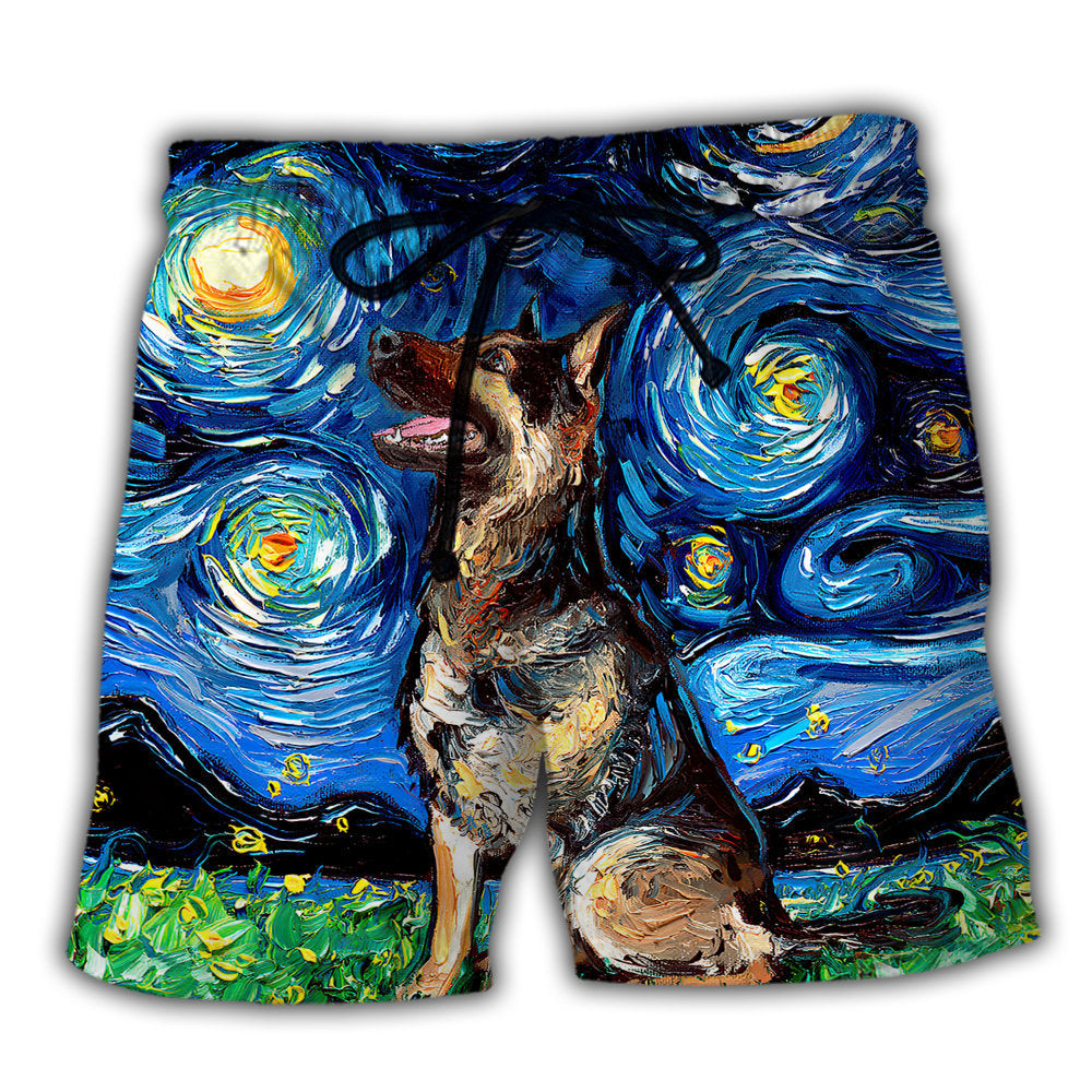 2 / Adults / S German Shepherd Cool Dog Various Style - Beach Short - Owls Matrix LTD