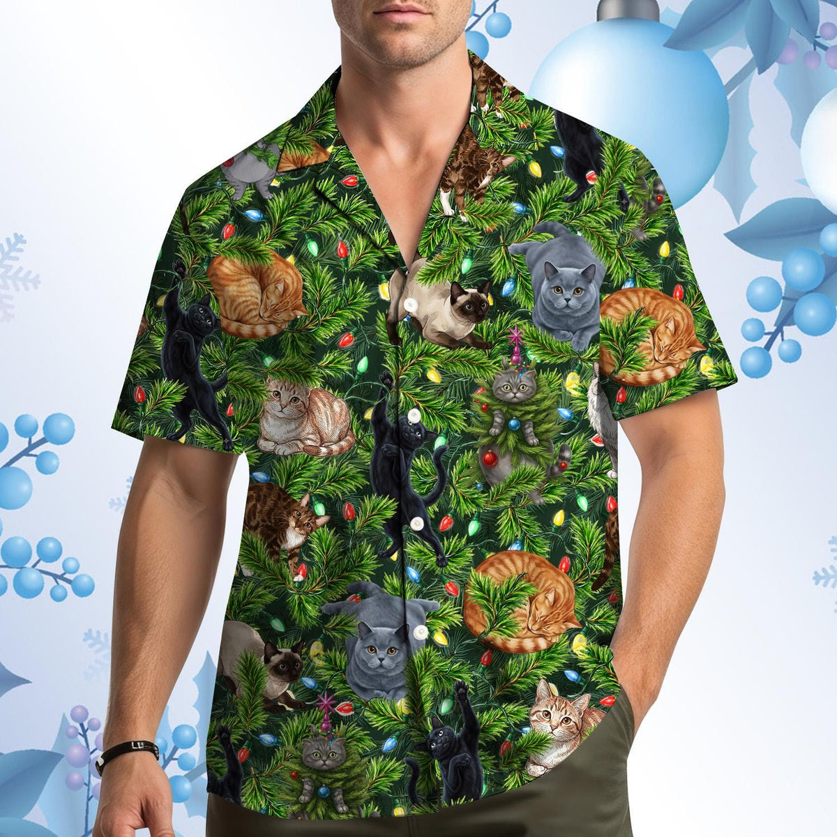 Christmas Cat Tree Funny Holiday – Hawaiian Shirt