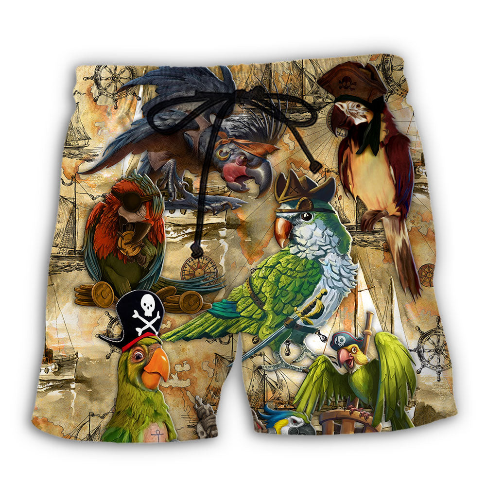 Parrot Pirate Vintage Style - Beach Short