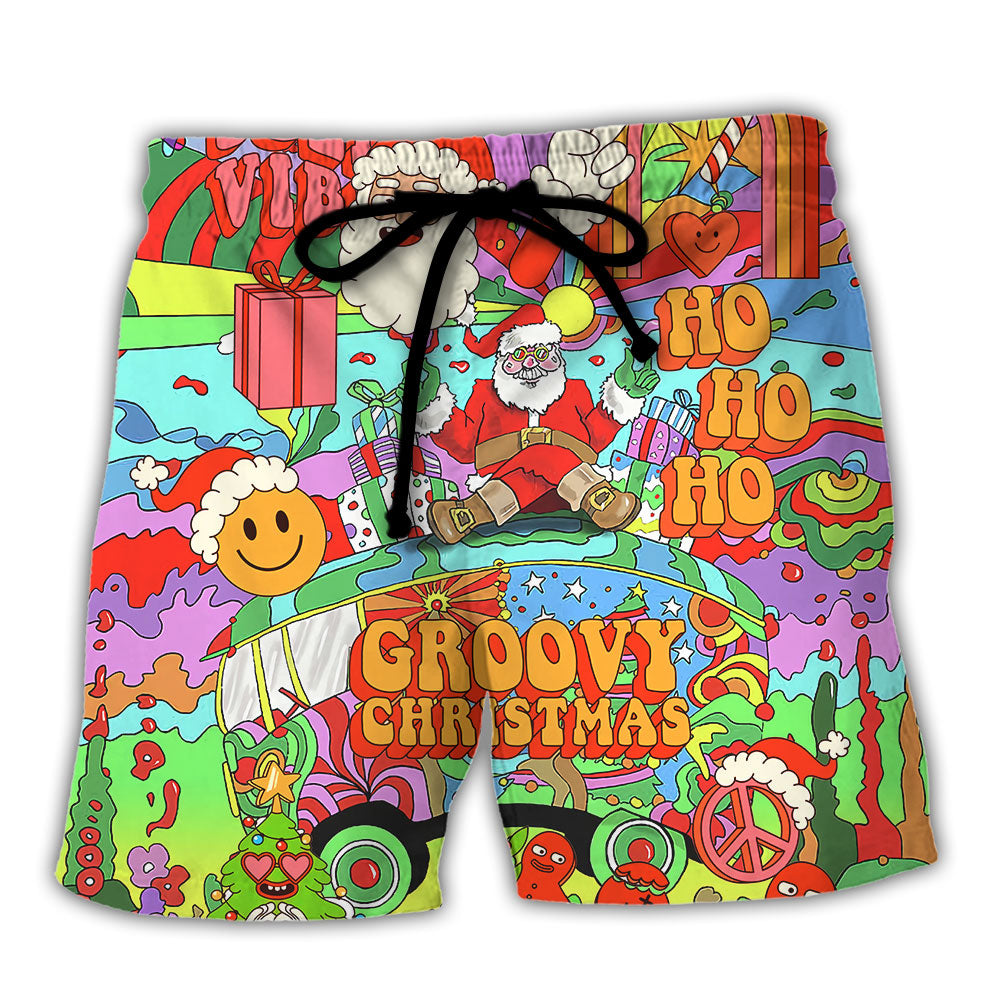 Christmas Hippie Santa Peace Bus – Beach Short