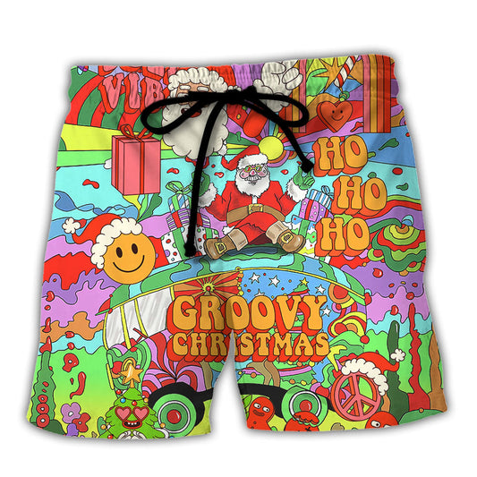 Christmas Hippie Santa Peace Bus – Beach Short
