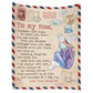 Mom Dear Mom Love Letter 50 x 60 Inch Flannel Blanket For Cozy Bedroom And Sofa Decor