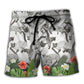 Siamese Cat Lovely Tropical Style - Beach Short