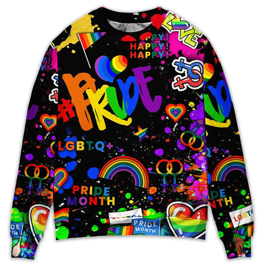 LGBT Pride Mix Color Art Style – Sweater - Ugly Christmas Sweater