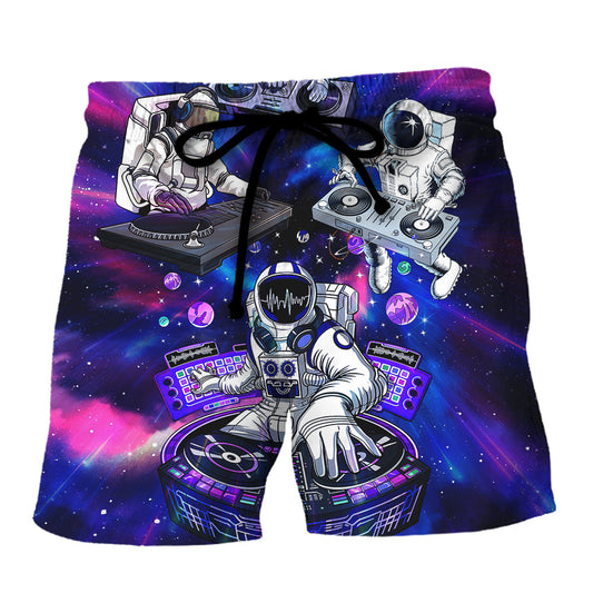 DJ Astronaut Galaxy Stage Art – Beach Short