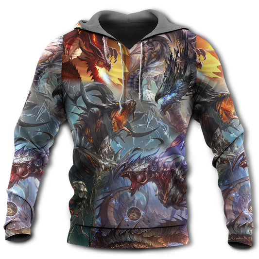 Dragon Fantasy World Magic Art - Hoodie