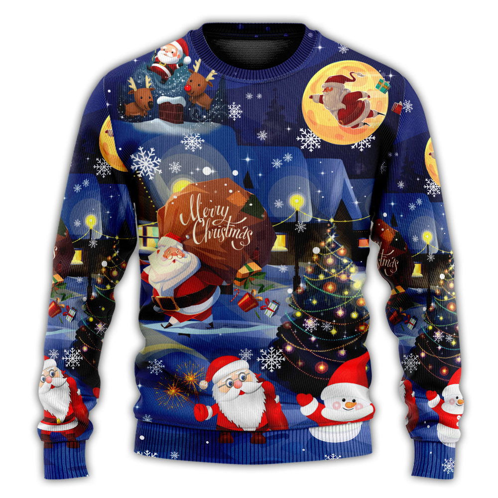 Christmas Love Santa And Gifts – Sweater - Ugly Christmas Sweater
