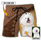 Bichon Frise / Adults / S Dog Paw Various Style Custom Photo Personalized - Beach Short - Owls Matrix LTD