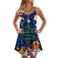 Christmas Savior Christ The Lord – Women's Summer Sleeveless V-Neck Camisole Dress