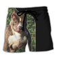 Pitbull Camo Strong Best Dog Dad Personalized - Beach Short
