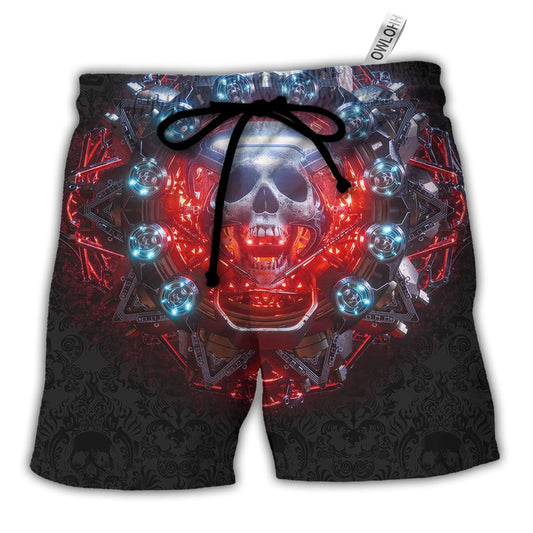 Beach Short / Adults / S Skull Electric Dream Or Die - Beach Short - Owls Matrix LTD