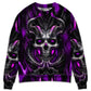 Dark Purple Fire Lightning Skull – Sweater - Ugly Christmas Sweater