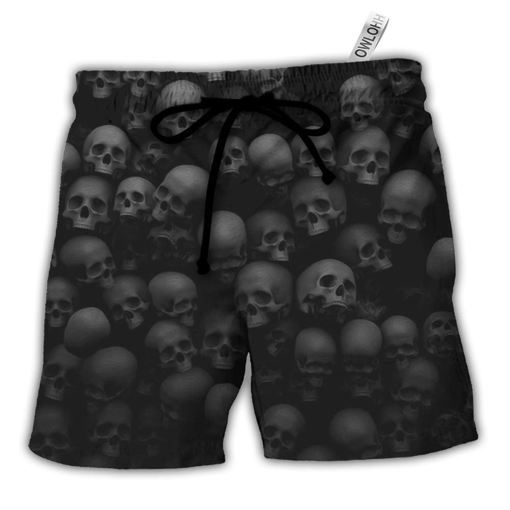 Beach Short / Adults / S Skull Let Them Go To Hell - Beach Short - Owls Matrix LTD