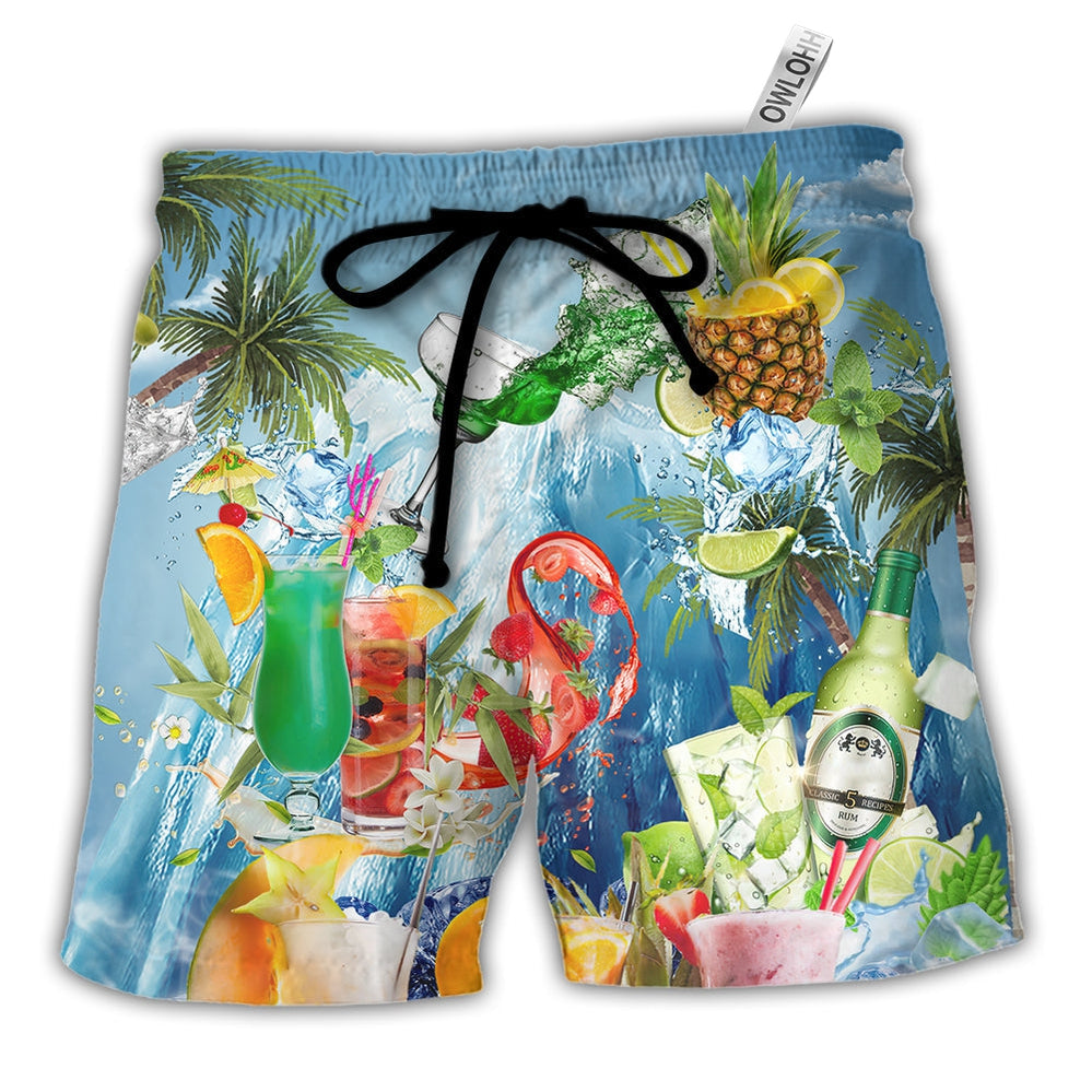 Cocktail Summer With Pieces Of Fruit So Fresh - Beach Short - Owls Matrix LTD