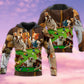 Vintage Dogs Playing Pool - 3D Hoodie
