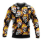 Skull Cool Fire Energy Style - Hoodie