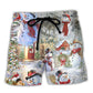 Christmas Snowman “Merry Xmas” Style – Beach Short
