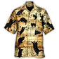 Black Cat Love Music Note Vintage Style - Hawaiian Shirt
