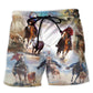Horse Team Roping Funny Quote – Beach Short