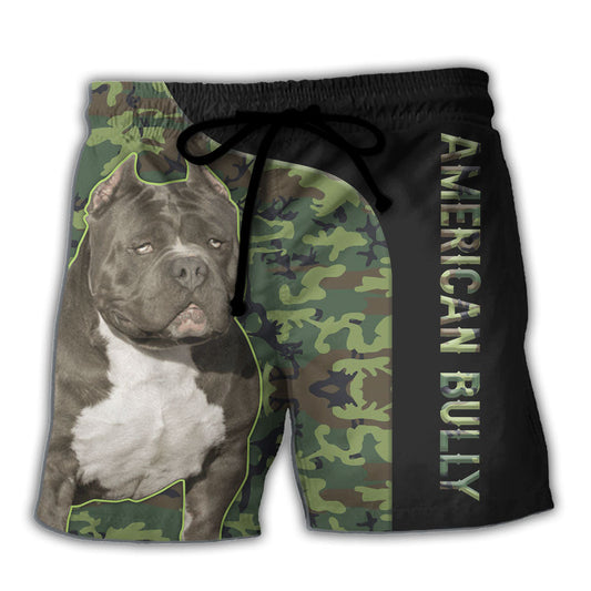 American Bully Dog Lover Camo - Beach Short