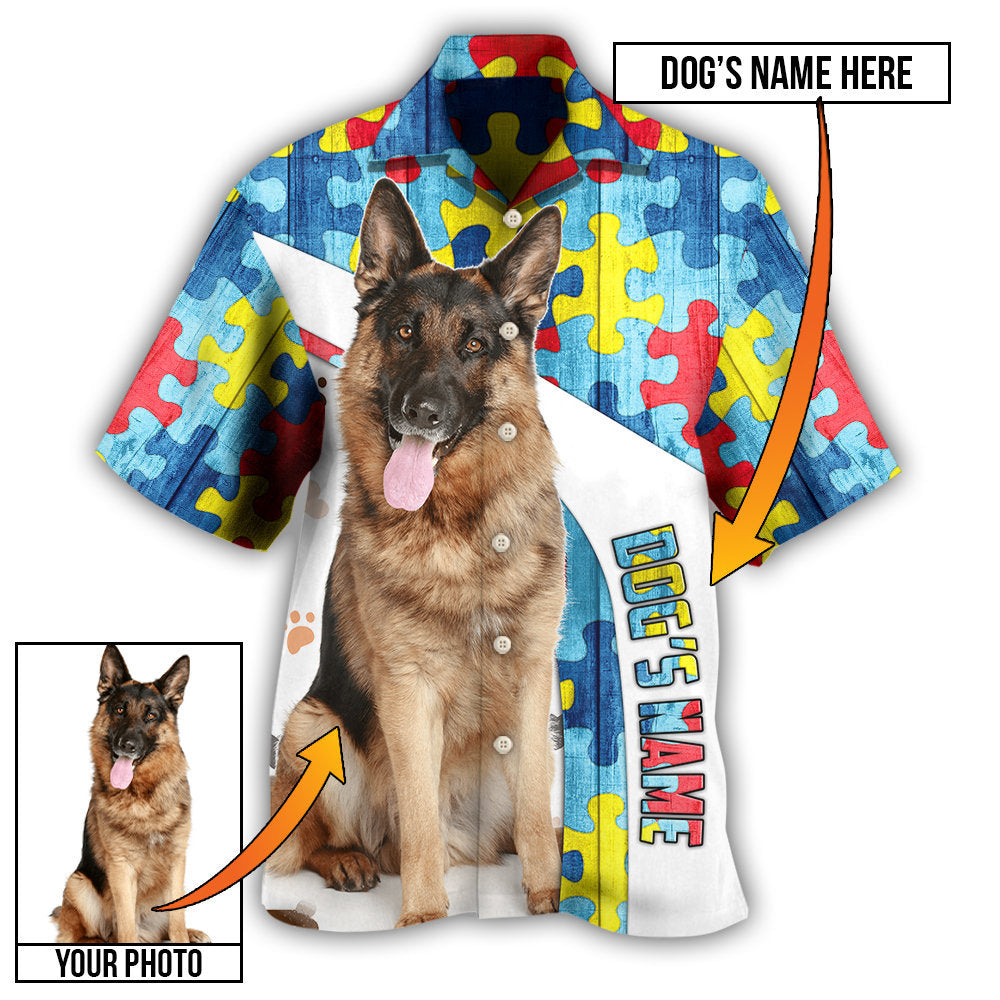 German Shepherd Strong Dog Custom Photo Personalized - Hawaiian Shirt
