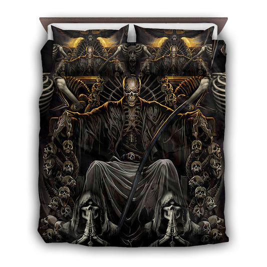 Skull Grim Reaper Dark Bedding Cover For Gothic Bedroom Decor