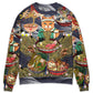 Lovely Cat Eating Ramen Art – Sweater - Ugly Christmas Sweater
