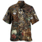 Steampunk Owl Retro Mechanical Art – Hawaiian Shirt