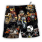 Beach Short / Adults / S Motorcycle I Like Motocycles And Cats - Beach Short - Owls Matrix LTD