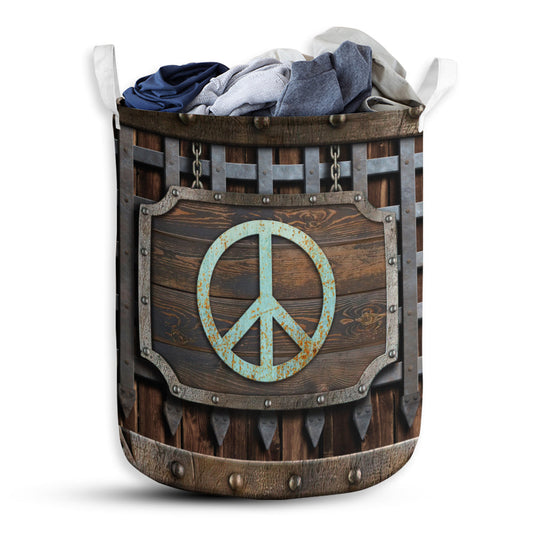S: 17.72”x13.78” (45x35 cm) Hippie Vintage Sign Basic Style – Laundry Basket - Owls Matrix LTD