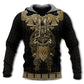 Viking Warrior Raven Yellow Symbol Style - Hoodie
